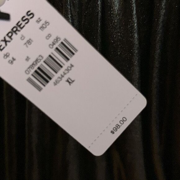 EXPRESS Metallic Rosette Halter Ruched Mini Sheath Dress y3k - Picture 14 of 16